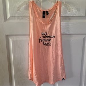 Adidas Women’s Small Peach Racerback Shirt Boss
